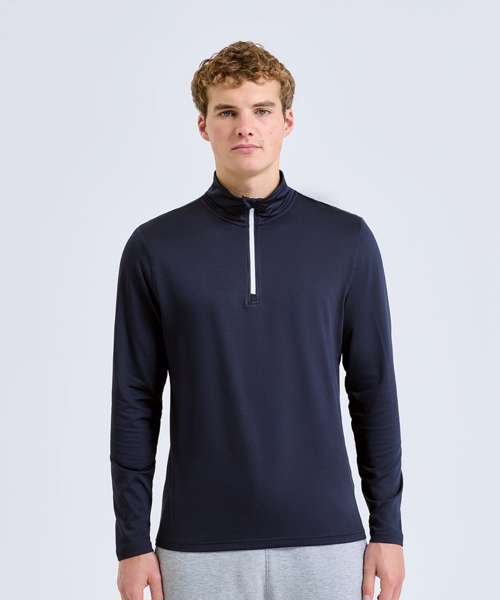 Men's TriDri® recycled long sleeve brushed back ¼ zip